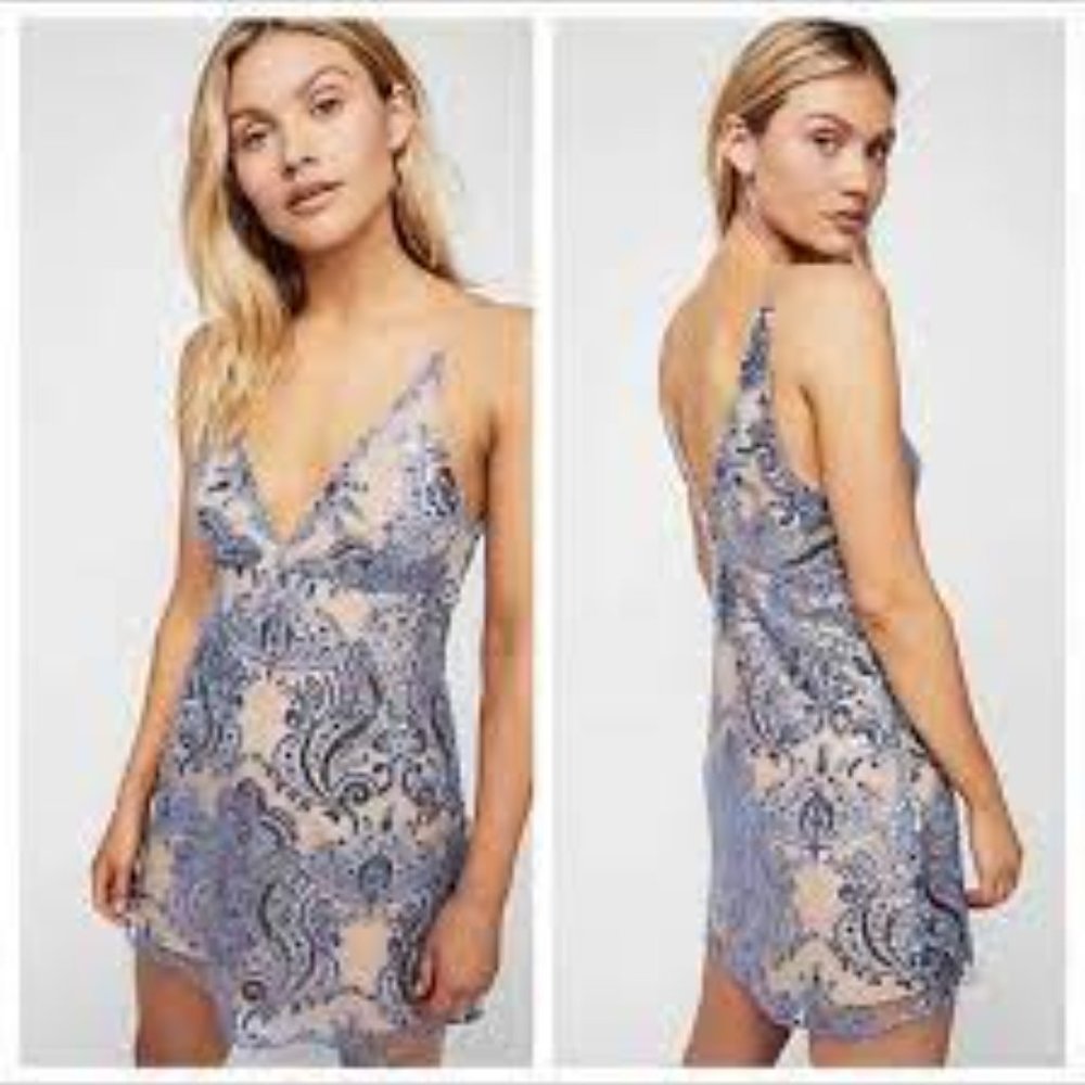 Free People Sequin Mini Dress Size S